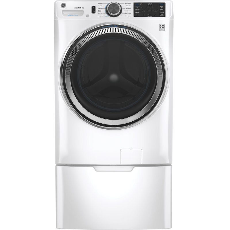 GE Appliances Energy Star Washer & Dryer Set with Stackable 4.8 Cubic